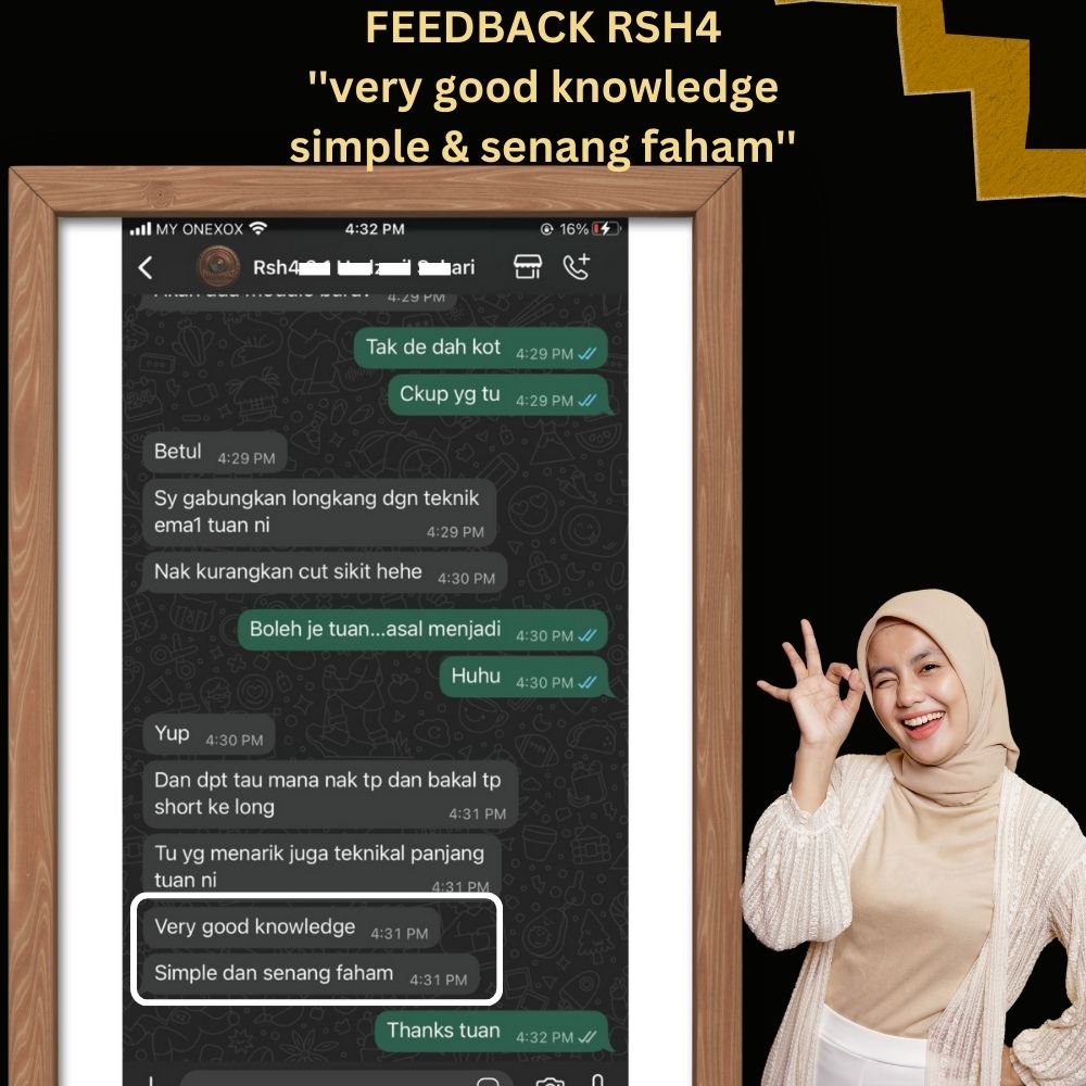 Feedback pelajar RSH4: Very good knowledge, simple & senang faham